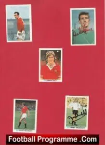 Manchester United Signed Autograph Man Utd Football Sticker Set 1960s