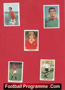 Manchester United Signed Autograph Man Utd Football Sticker Set 1960s