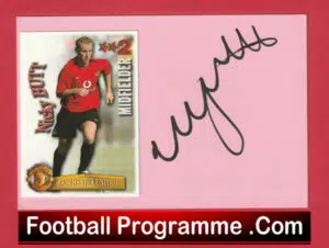 Manchester United Nicky Butt Signed Autograph Man Utd