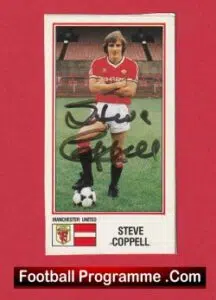 Manchester United Steve Coppell Signed Autograph Man Utd Football Card