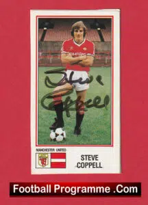 Manchester United Steve Coppell Signed Autograph Man Utd Football Card