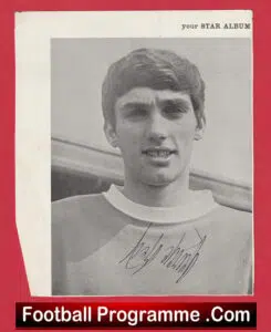Manchester United George Best Autograph Signed Picture Man Utd 1960s