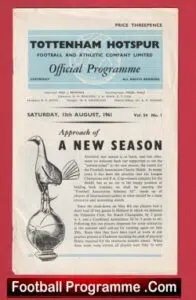 Tottenham Hotspur v FA Select X1 1961 – Charity Shield + Bobby Charlton