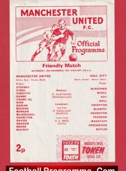 Manchester United v Hull City 1972 – Friendly Match + Bobby Charlton