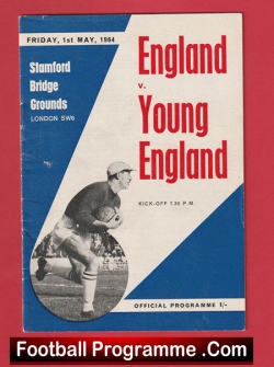 England v Young England 1964 – at Chelsea Bobby Charlton