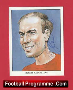 Manchester United England Bobby Charlton Signed Autographed Card