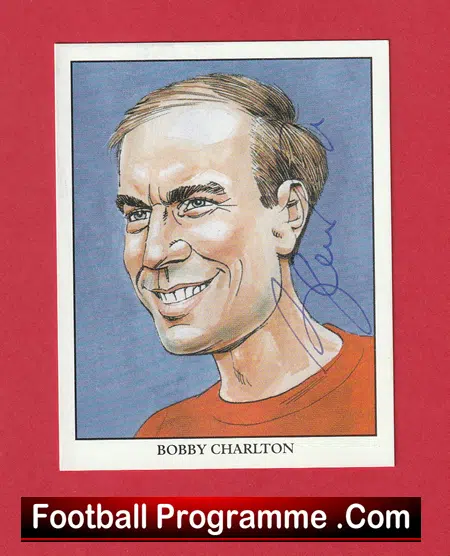 Manchester United England Bobby Charlton Signed Autographed Card - Image 2