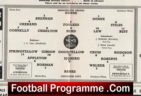 Manchester United v Leicester City 1965 - Rearranged Match - Image 3