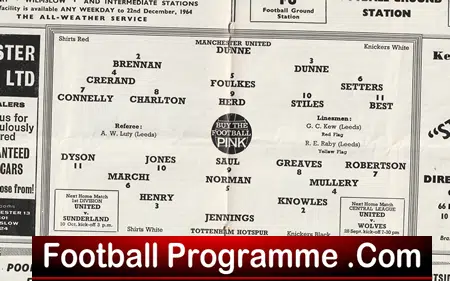 Manchester United v Tottenham 1964 - Man United - Image 3