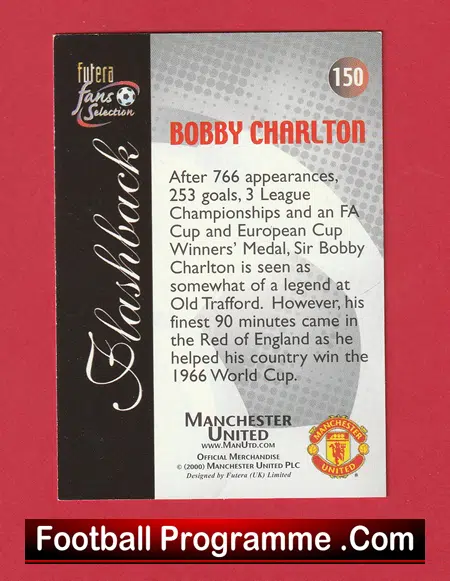 Manchester United England Bobby Charlton Autographed Signed Card - Image 3
