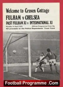 Fulham Past v International X1 1975 – Chelsea + Bobby Charlton