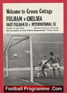 Fulham Past v International X1 1975 – Chelsea + Bobby Charlton
