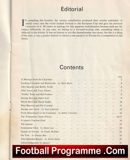 Manchester United Championship Souvenir 1966 - 1967 - Image 3