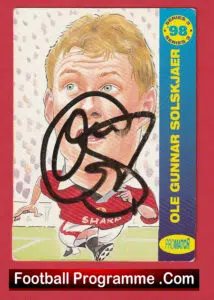 Manchester United Ole Gunnar Solskjar Autographed Signed Man Utd