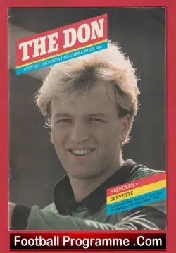Aberdeen v Servette 1985 – European Cup – Alex Ferguson Manager