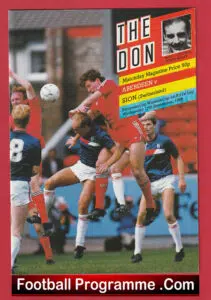 Aberdeen v Sion 1986 – ECWC – Alex Ferguson Manager