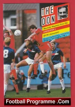 Aberdeen v Sion 1986 – ECWC – Alex Ferguson Manager