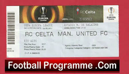 Celta Vigo v Manchester United 2017 - Europa Cup Ticket Spain - Image 2