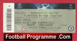 Chelsea v Manchester United 2011 – Champions League Ticket