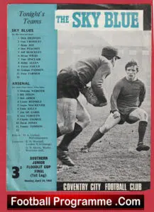 Coventry City v Arsenal 1968 – Junior Cup Final