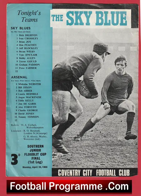 Coventry City v Arsenal 1968 - Junior Cup Final - Image 2