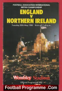 England v Northern Ireland 1980
