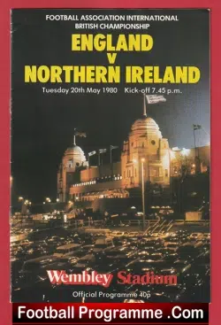 England v Northern Ireland 1980