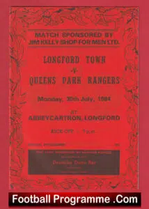 Longford Town v QPR 1984 – at Abbeycarton