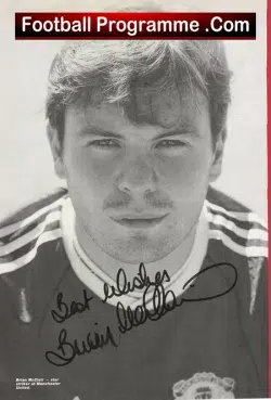 Manchester United Brian McClair Autograph Signed Man Utd Footballer - football programme