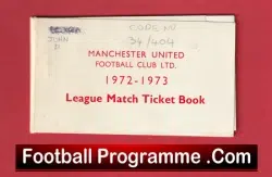 Manchester United Man Utd Season Ticket Book LMTB 1972 1973