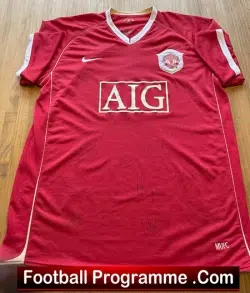 Manchester United Multi Signed Football Shirt Man Utd 2006 - 2007 - football memorabilia