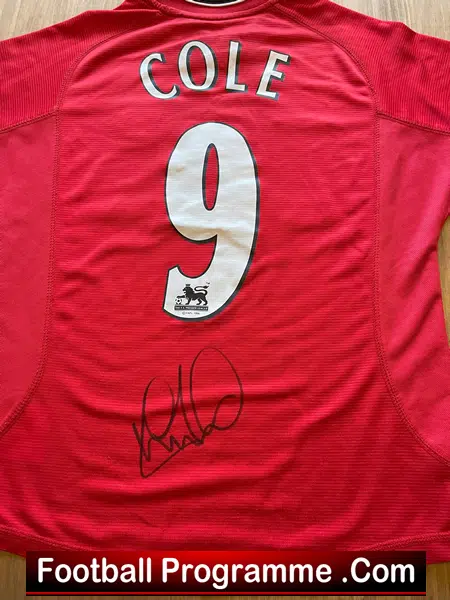 Manchester United Signed Andy Cole Football Shirt Man Utd - Image 4