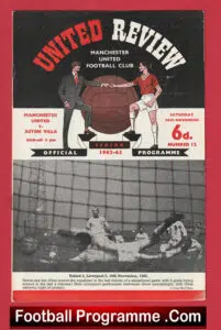 Manchester United v Aston Villa 1962 – Man Utd