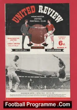 Manchester United v Leeds United 1966 - Football Programme - football programme