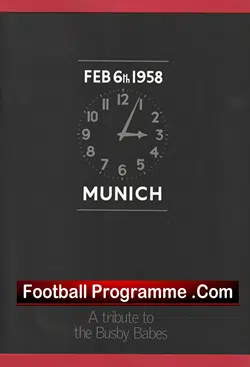 Manchester United v Manchester City 2008 – Munich Tribute Magazine Insert