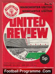 Manchester United v Newcastle United 1972