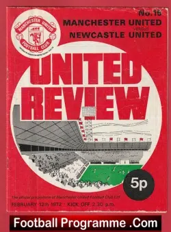 Manchester United v Newcastle United 1972