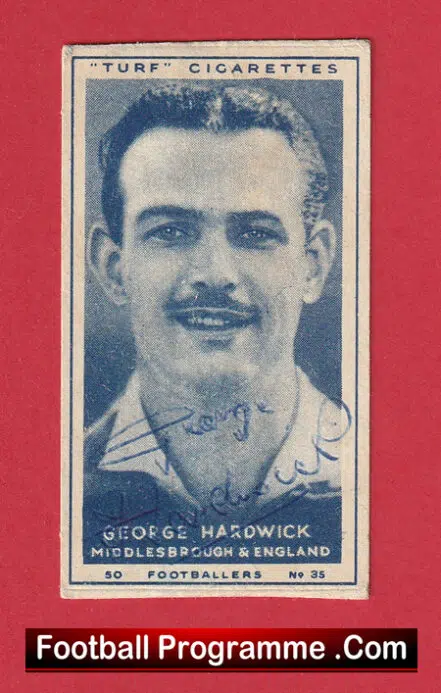 Middlesbrough George Hardwick Signed Autograph Cigarette Card 1948