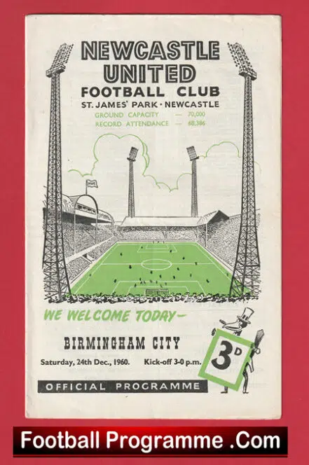Newcastle United v Birmingham City 1960