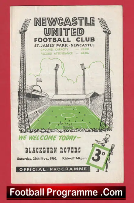 Newcastle United v Blackburn Rovers 1960