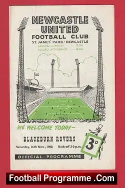 Newcastle United v Blackburn Rovers 1960