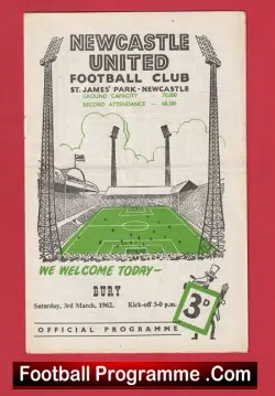 Newcastle United v Bury 1962