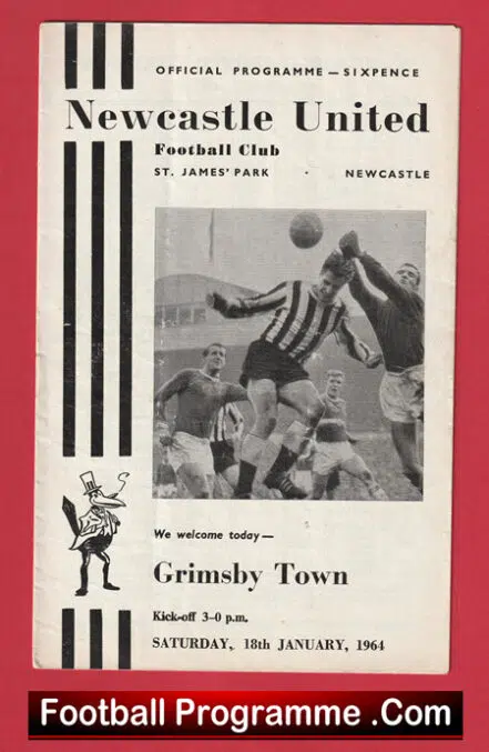 Newcastle United v Grimsby Town 1964