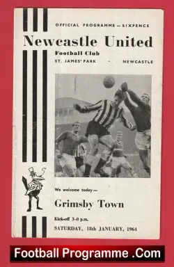 Newcastle United v Grimsby Town 1964