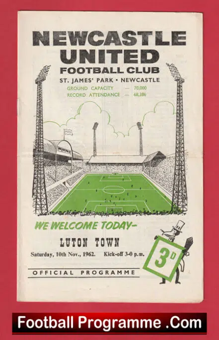 Newcastle United v Luton Town 1962