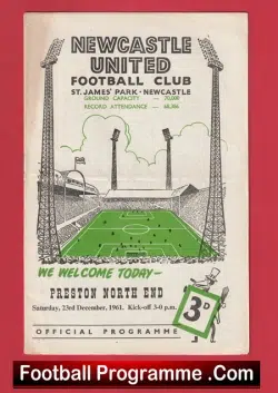 Newcastle United v Preston North End 1961
