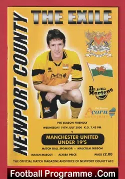 Newport County v Manchester United 2000 – Under 19s U19
