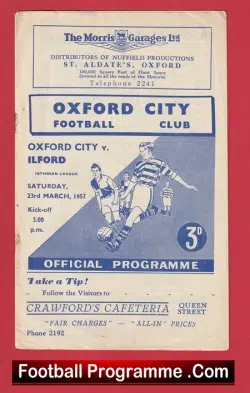 Oxford City v Ilford 1957