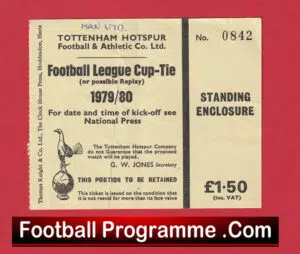 Tottenham Hotspur v Manchester United 1979 – Match Ticket
