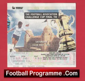 Sheffield Wednesday v Arsenal 1993 – FA Cup Final Ticket